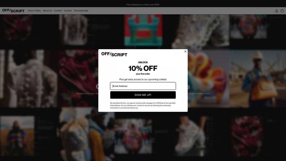 Off/Script Website screenshot