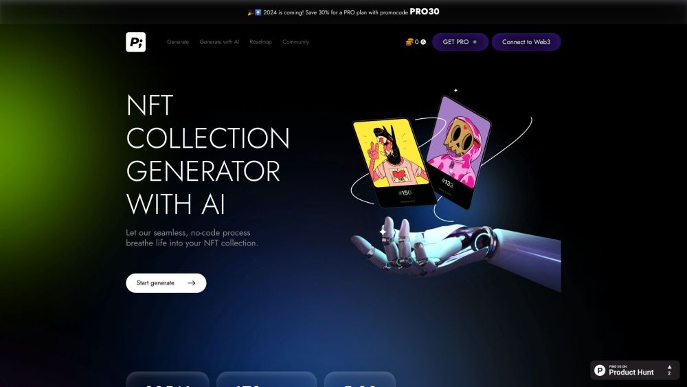 NFT Collection Generator | AI Website screenshot