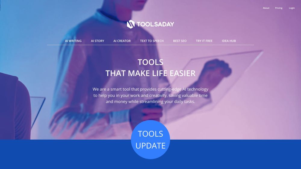 Toolsaday Website screenshot