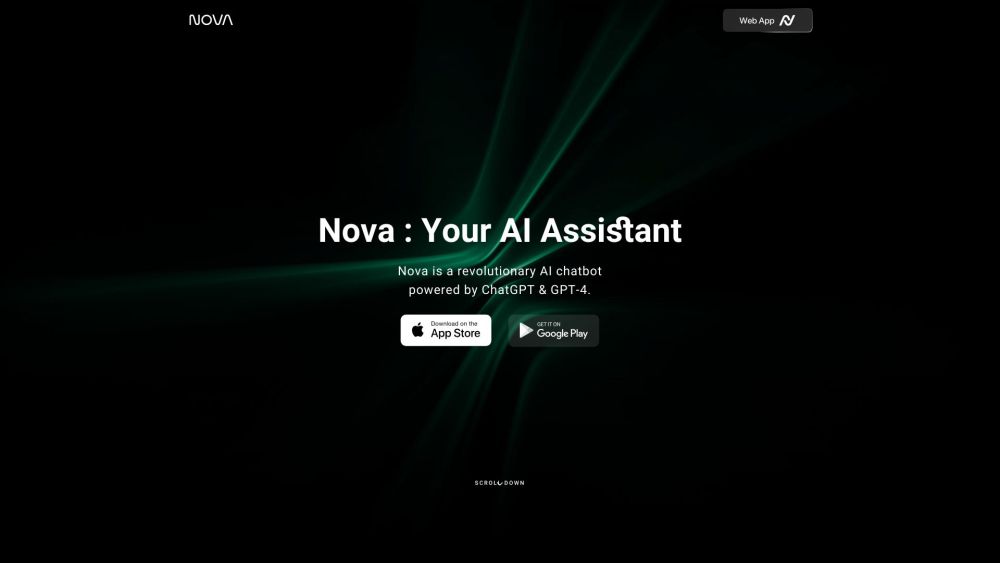 Nova - ChatGPT AI Chatbot Website screenshot