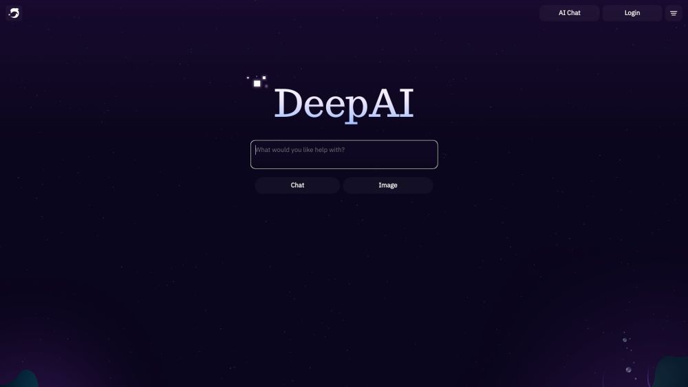 DeepAI Website screenshot