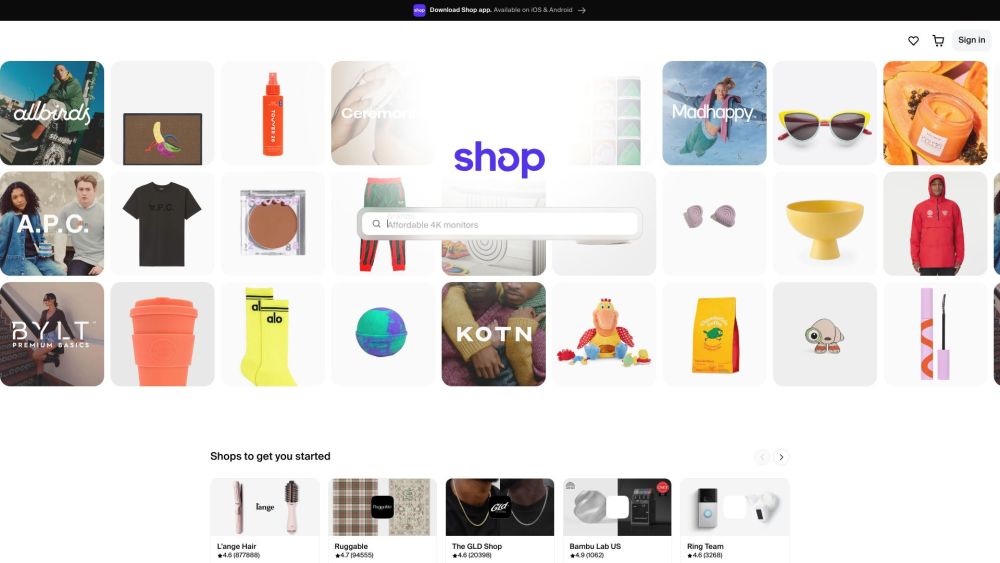 Shop: Your AI-Powered Shopping Assistant Website screenshot