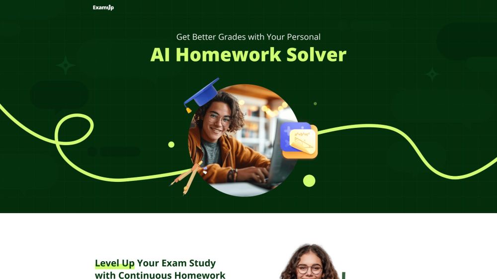 ExamUp Website screenshot