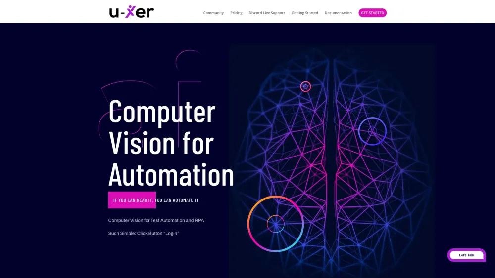 U-xer Website screenshot