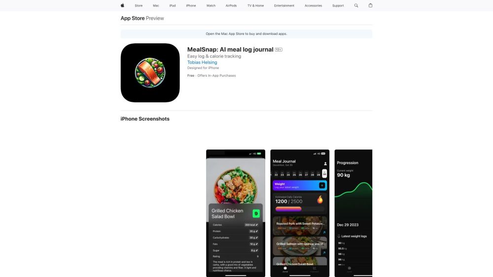 MealSnap Website screenshot