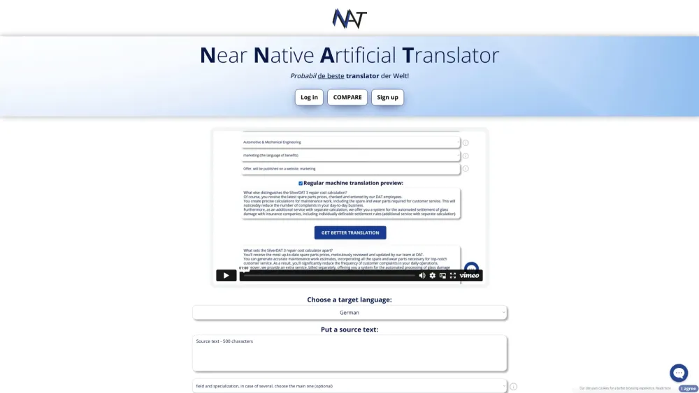 NNAT - Near Native Artificial Translator