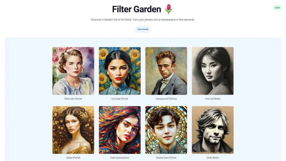 Filter Garden Website screenshot