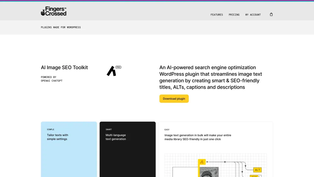 AI Image SEO Toolkit Website screenshot