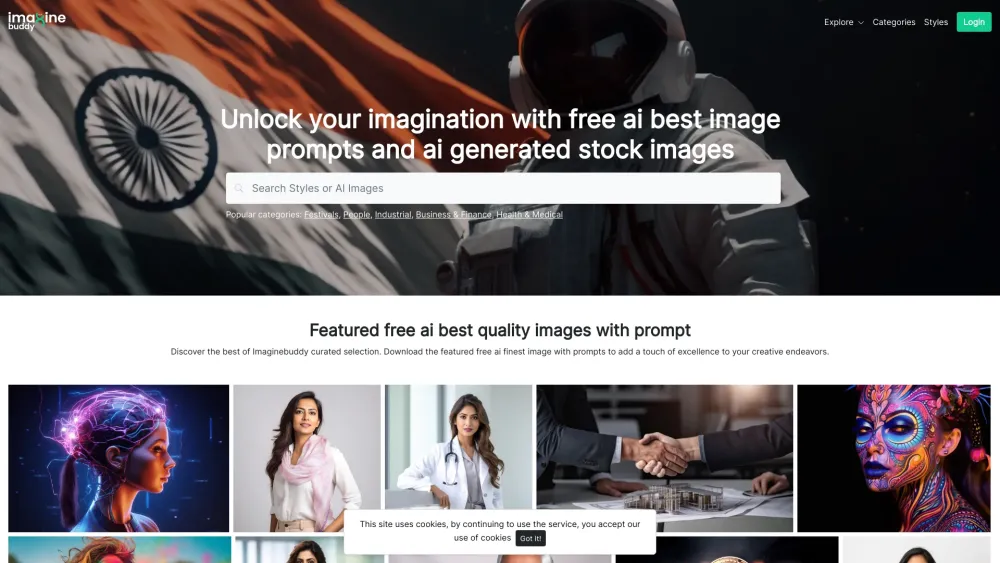 Imaginebuddy Website screenshot