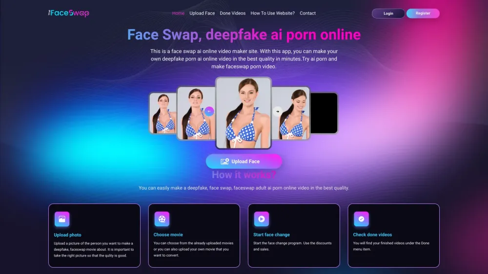 Faceswap AI Website screenshot