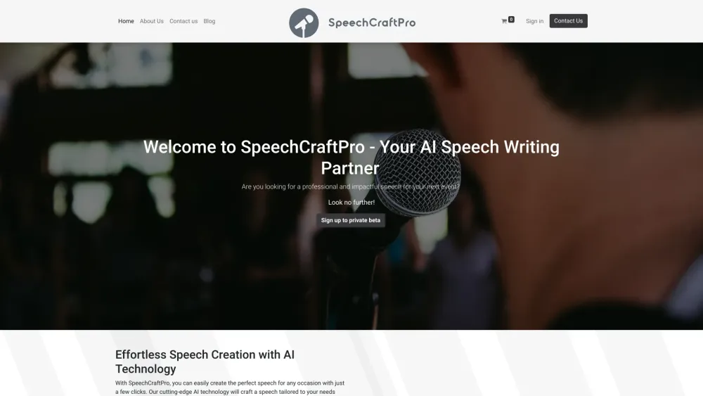 SpeechCraftPro Website screenshot