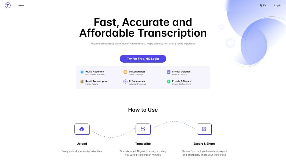 Transcribe audio and video to text Free Online