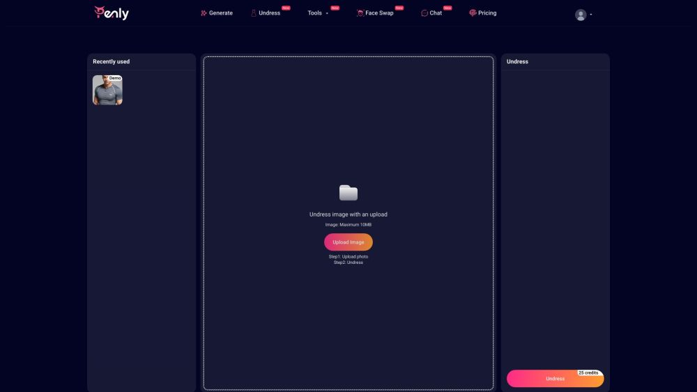 undress ai Website screenshot