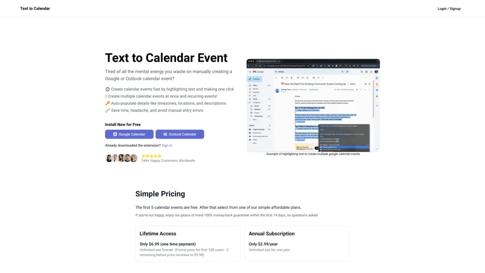 Text to Calendar