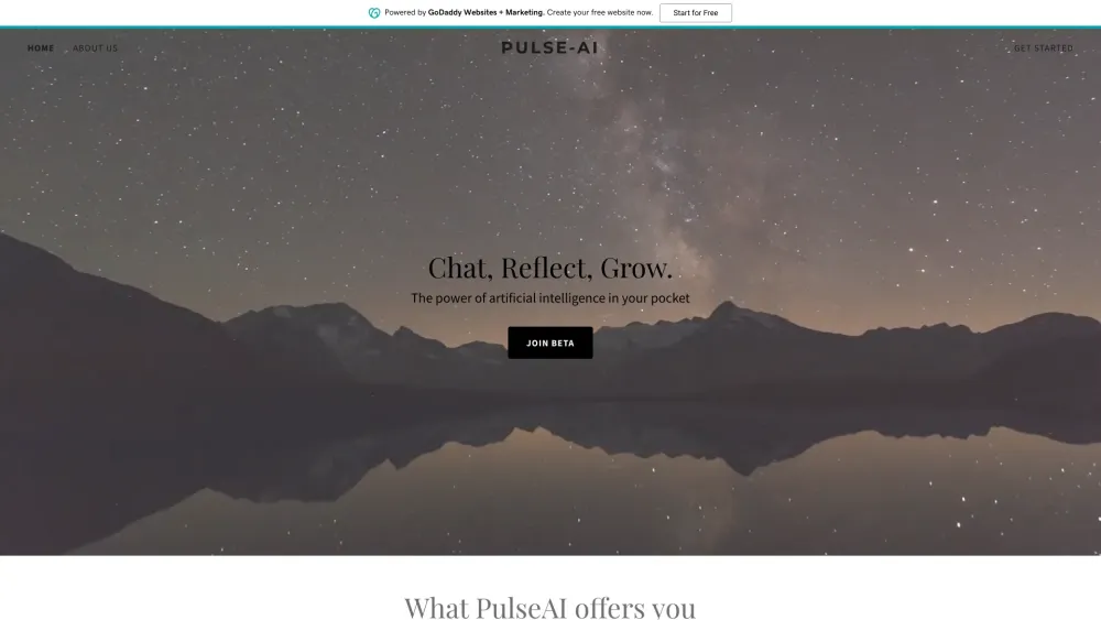 PulseAI Website screenshot