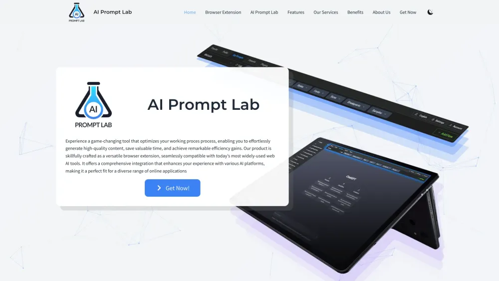 AI Prompt Lab Website screenshot