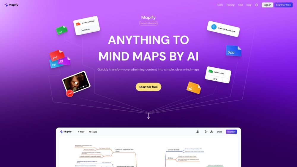 Mapify Website screenshot