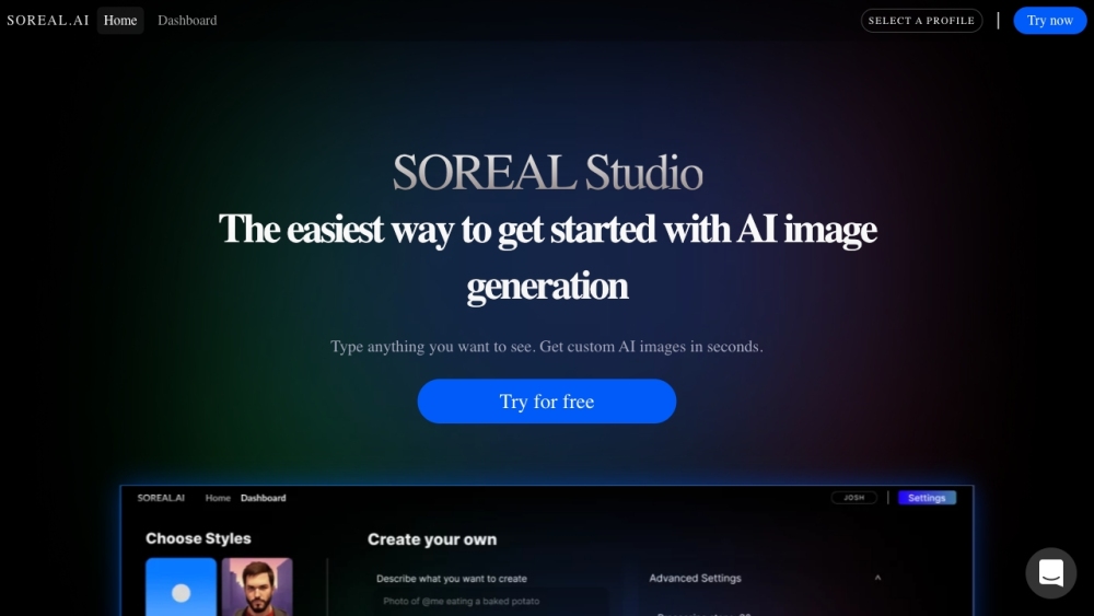 SOREAL.AI Website screenshot