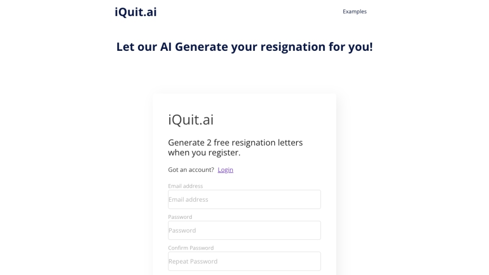 iQuit.ai Website screenshot