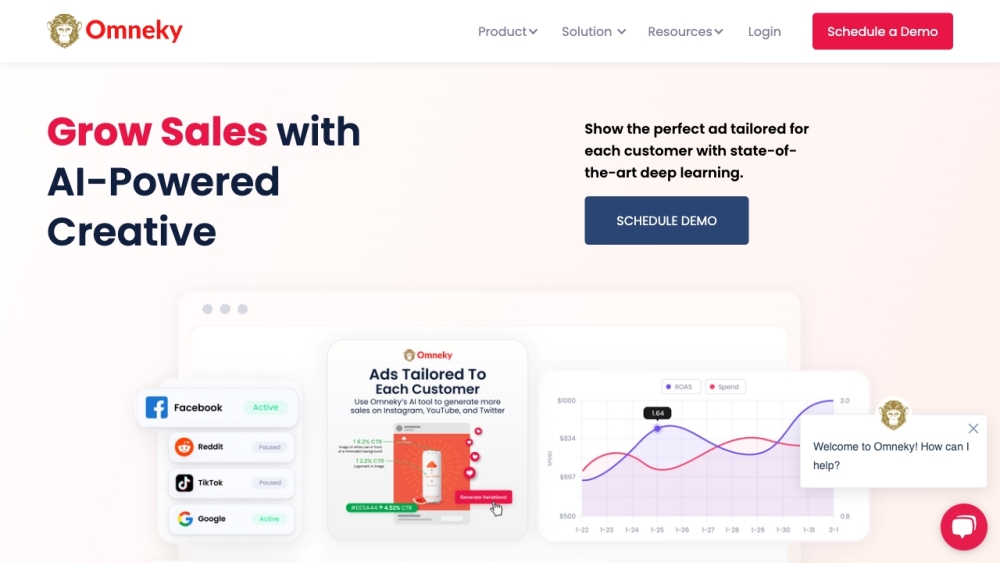 Omneky - AI-Powered Ads At Scale Website screenshot