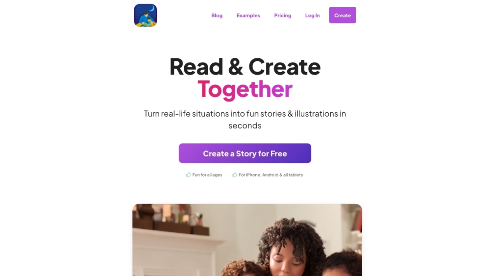 StoriesForKids.ai Website-Screenshot