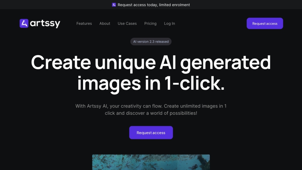 Artssy AI Website screenshot