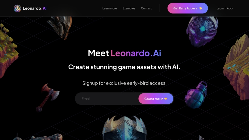 Leonardo.ai Website screenshot