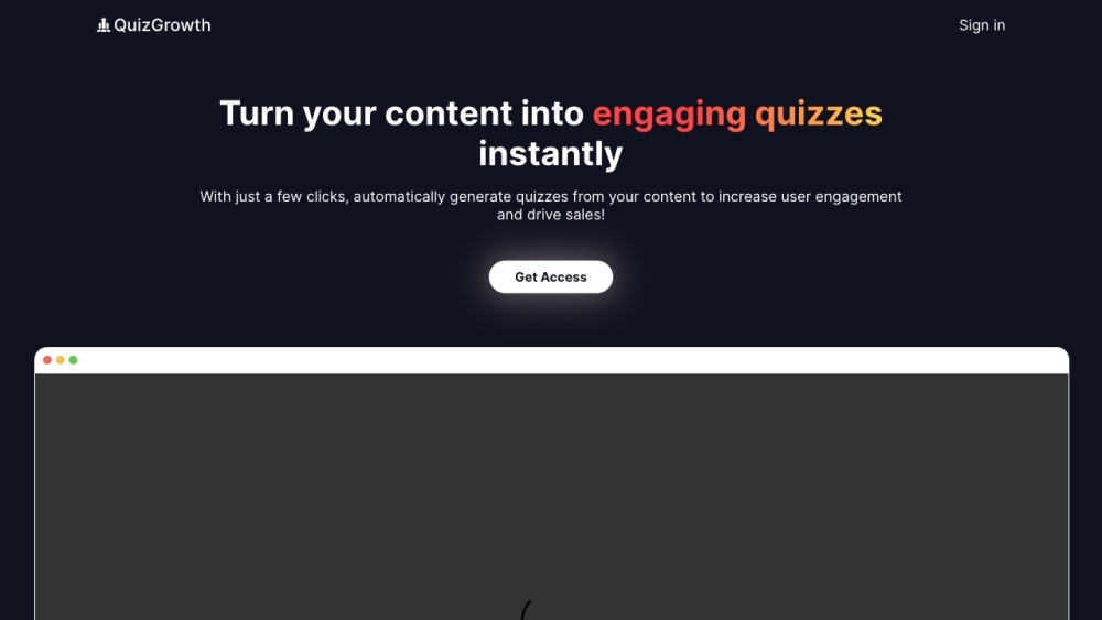 Quizify Website screenshot
