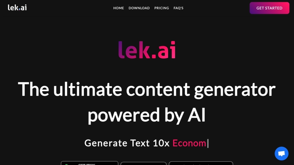 Lek.ai Website screenshot