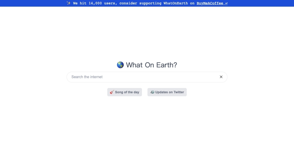 What On Earth? Website screenshot