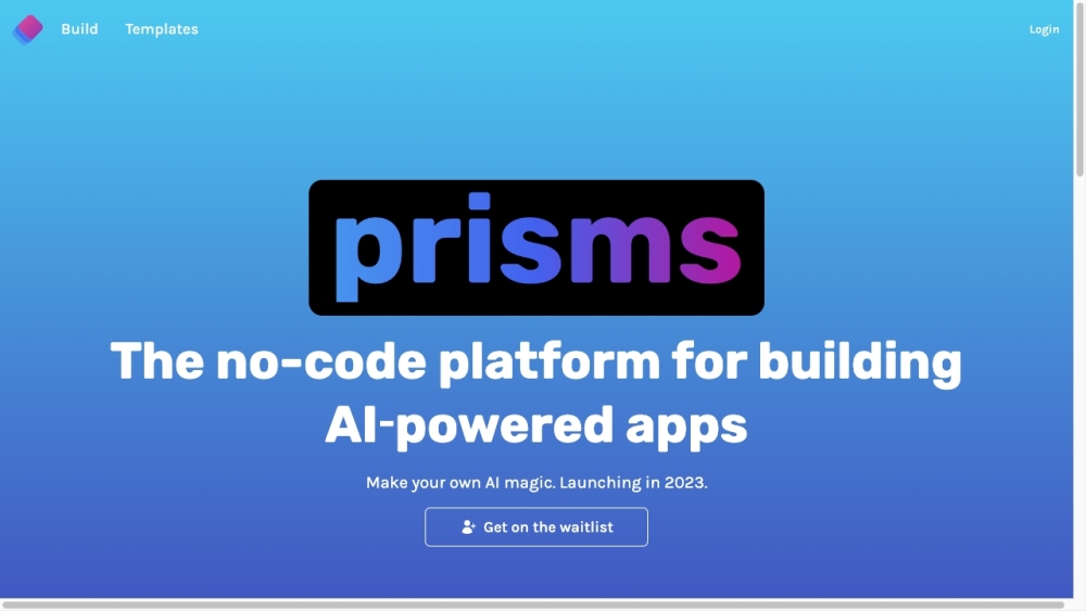 Prisms Website screenshot