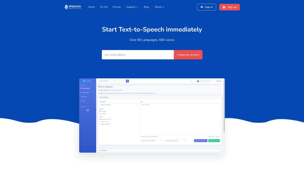 Xpeacho Best AI-Based Text To Speech