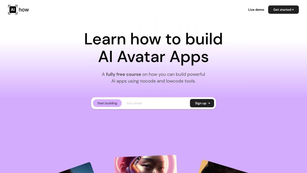 Build AI Avatar apps Website screenshot