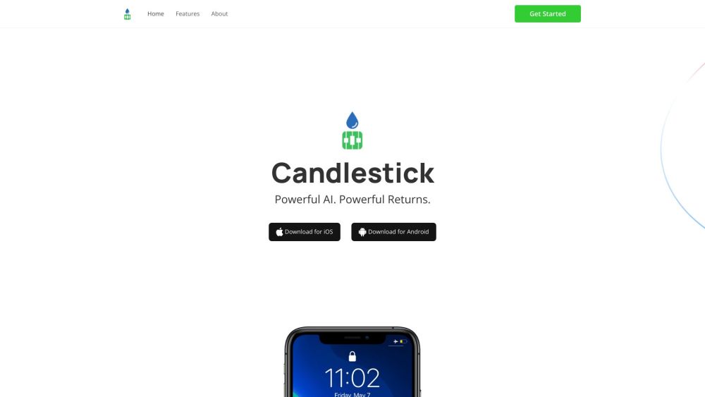 Candlestick Website screenshot