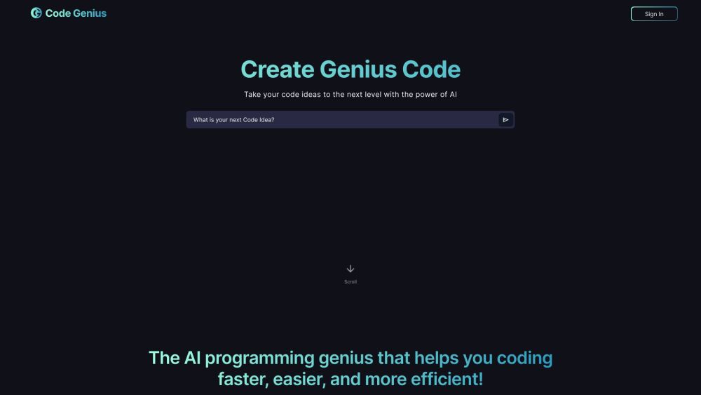 Code Genius Website screenshot