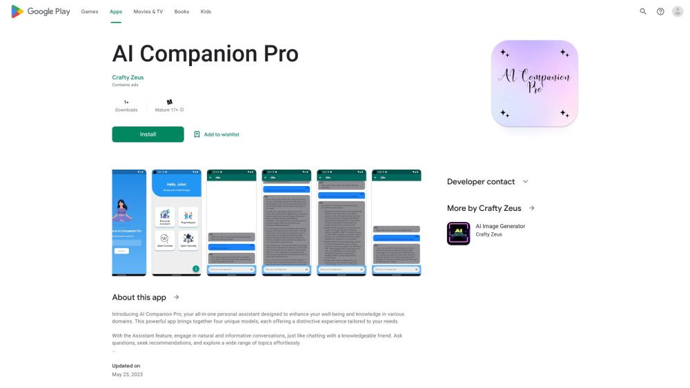 AI Companion Pro Website screenshot