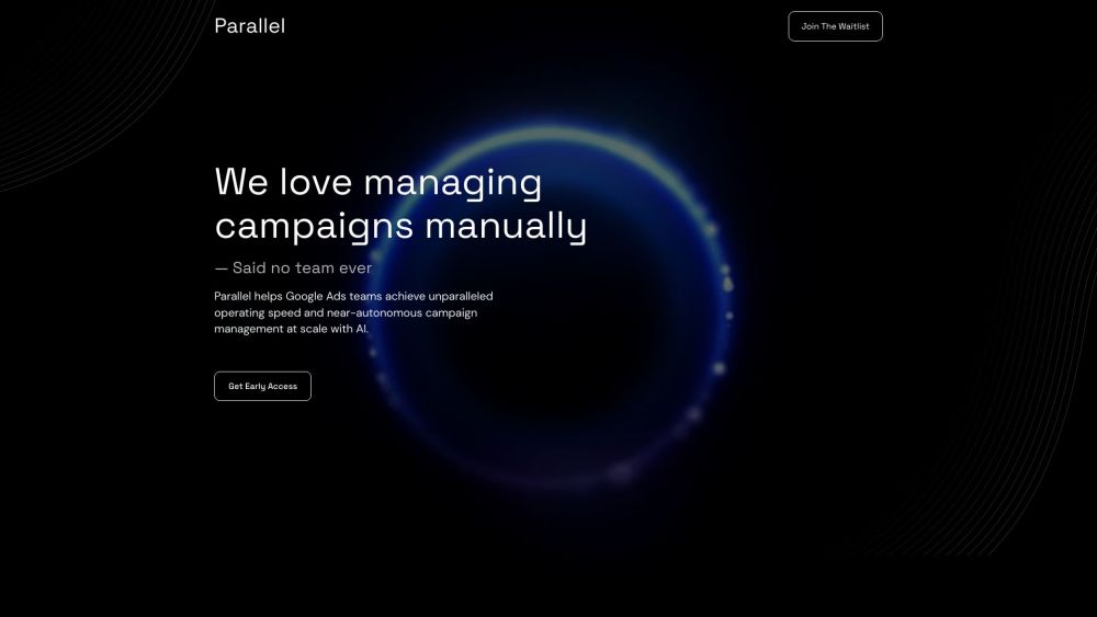 Parallel | AI-Powered Google Ads Co-Pilot Website screenshot