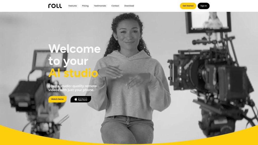 Roll - Your AI Video Production Studio Website screenshot