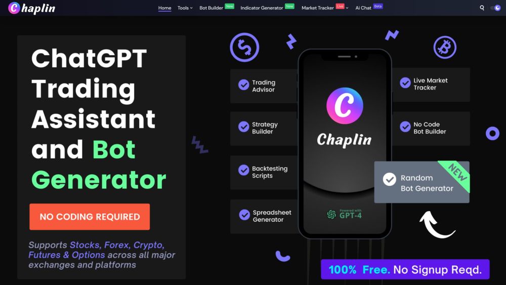 Chaplin App Website screenshot