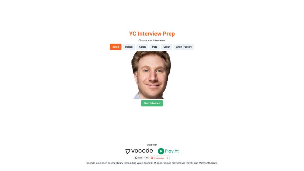 YCInterview.ai Website screenshot