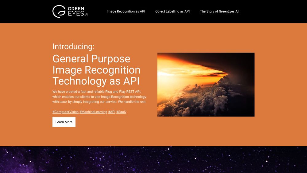 GreenEyes.AI - Computer Vision APIs and Products - GreenEyes Artificial Intelligence Services, LLC. Website screenshot