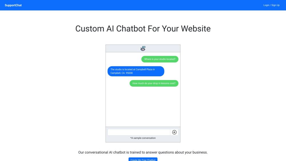SupportChat Website screenshot