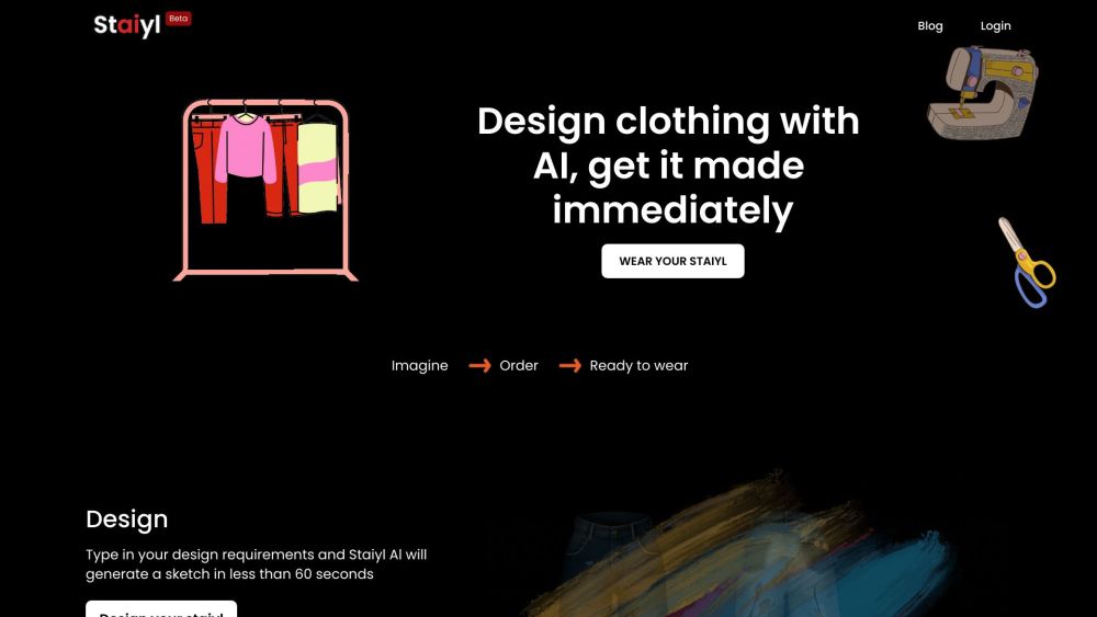 Staiyl - Bring your dream wardrobe to real-life with AI Website screenshot