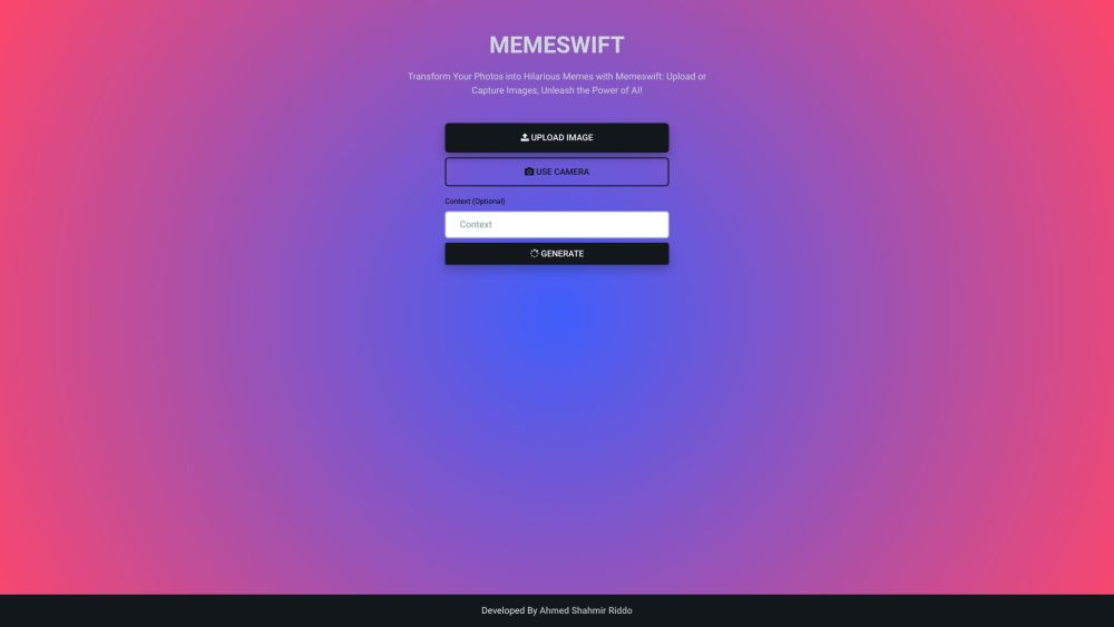 MemeSwift Website screenshot