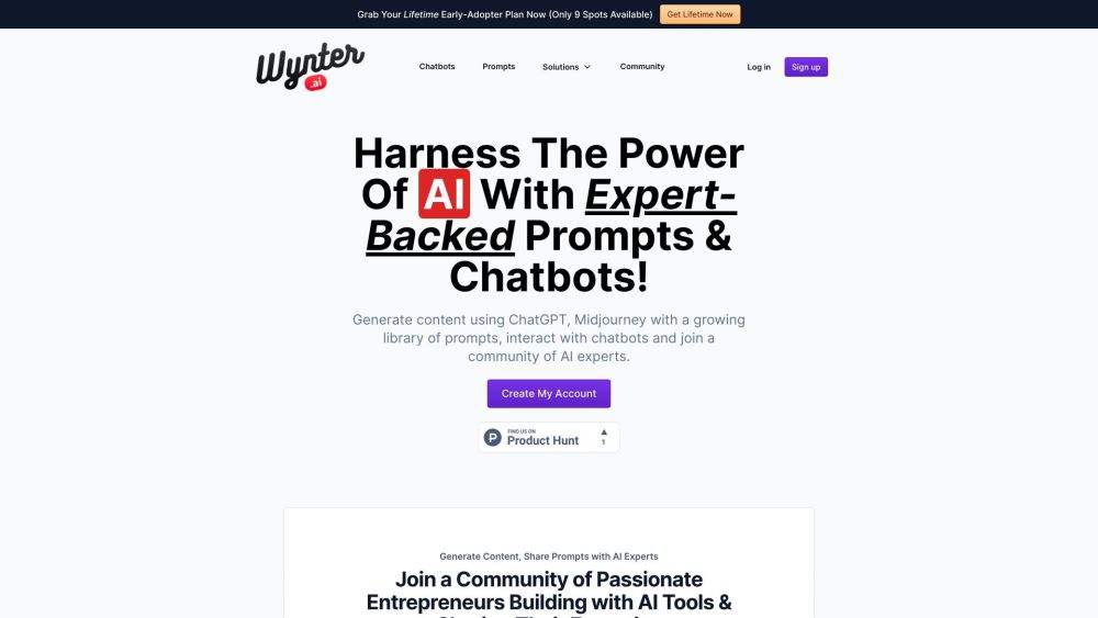 Wynter.ai Website screenshot