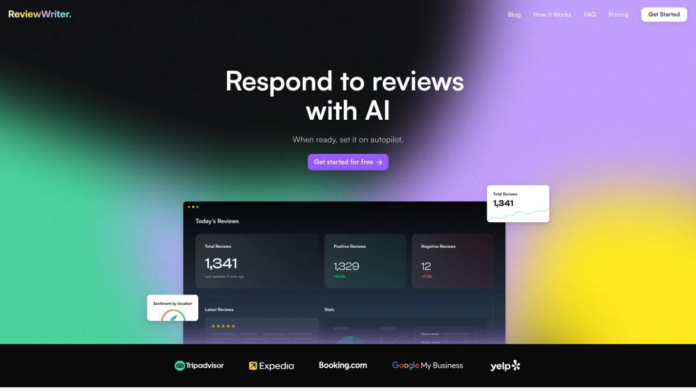 ReviewWriter.AI Website screenshot