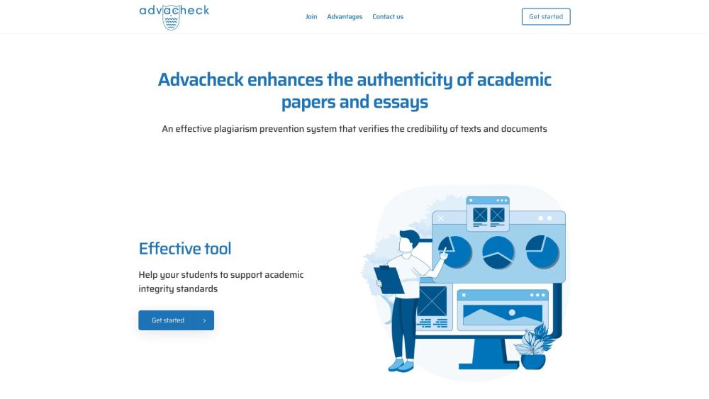 Advacheck Website screenshot