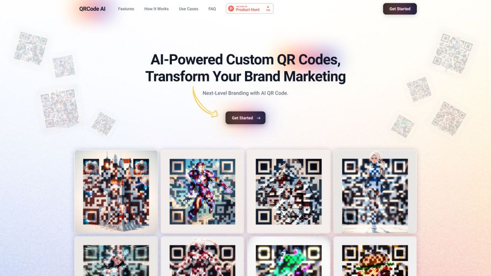 QR Code AI Website screenshot