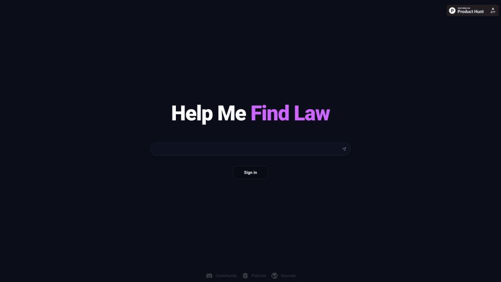 HelpMeFindLaw Website screenshot