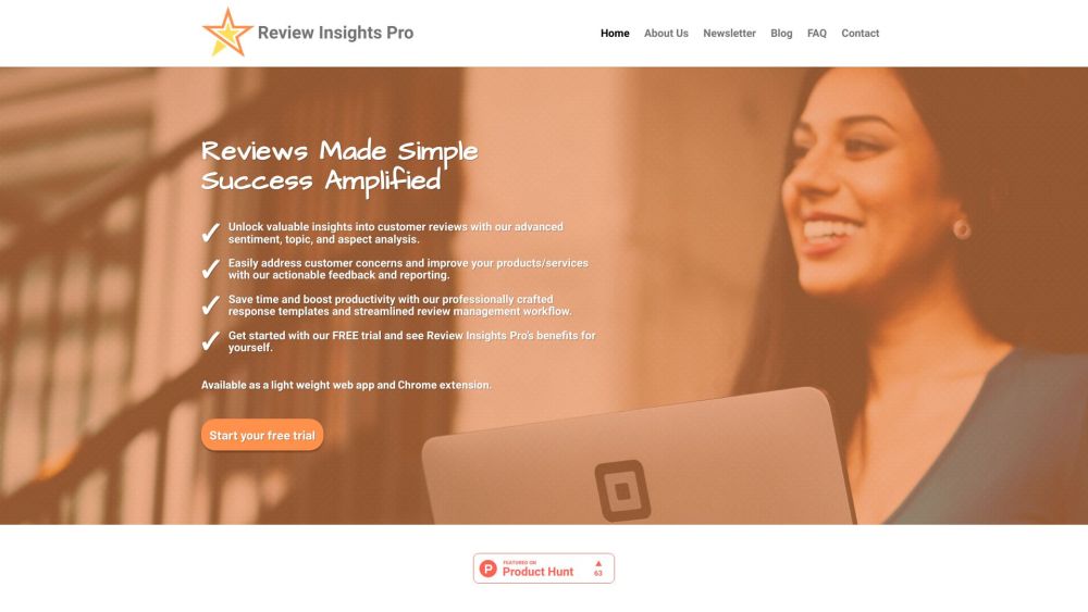 Review Insights Pro Website screenshot